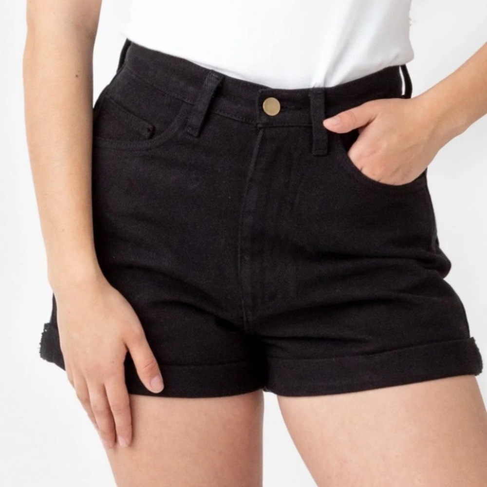 Los Angeles Apparel BULL DENIM GARMENT DYE CUFF SHORT